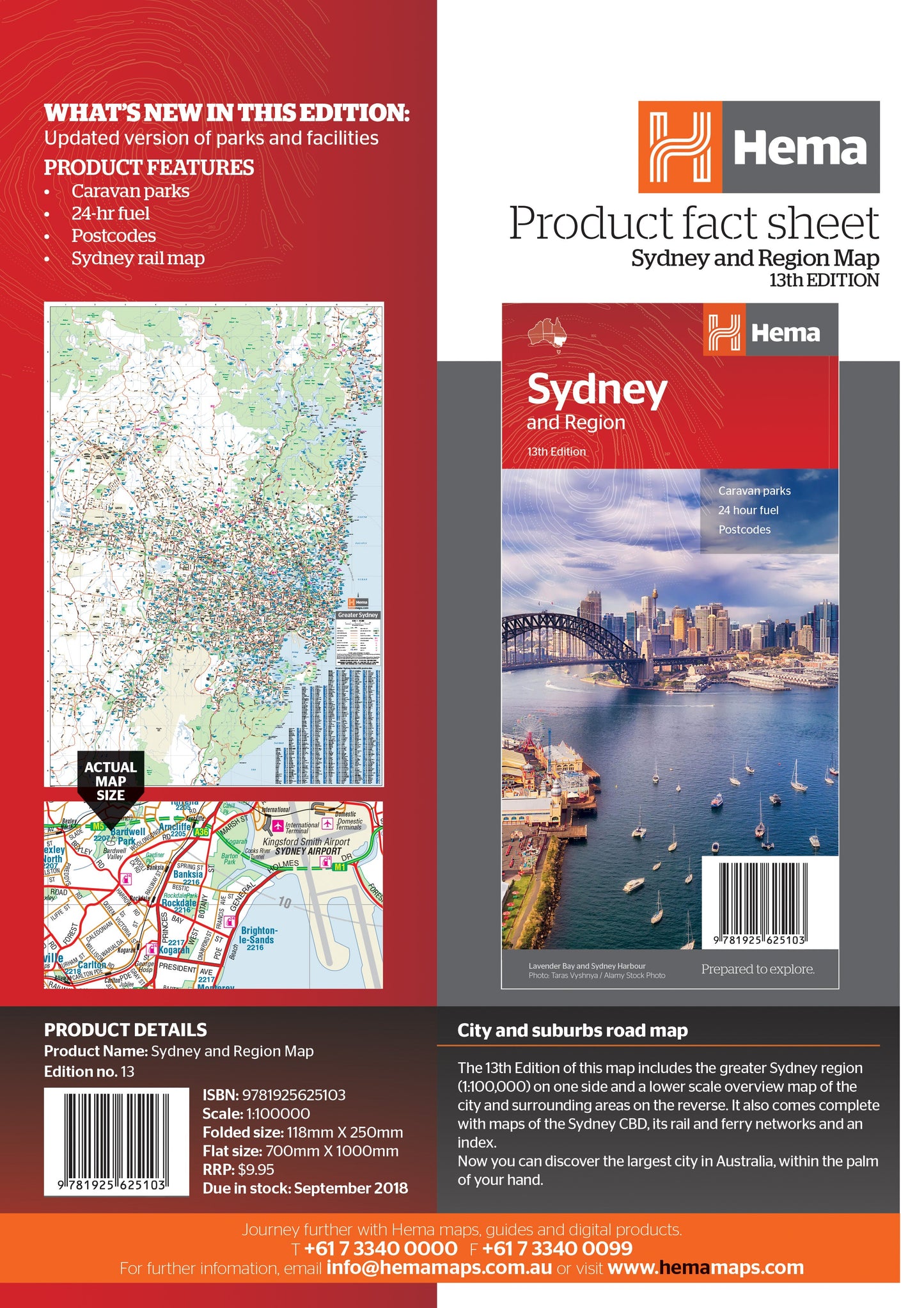 HEMA Sydney And Region Map Edition 13 - 9781925625103