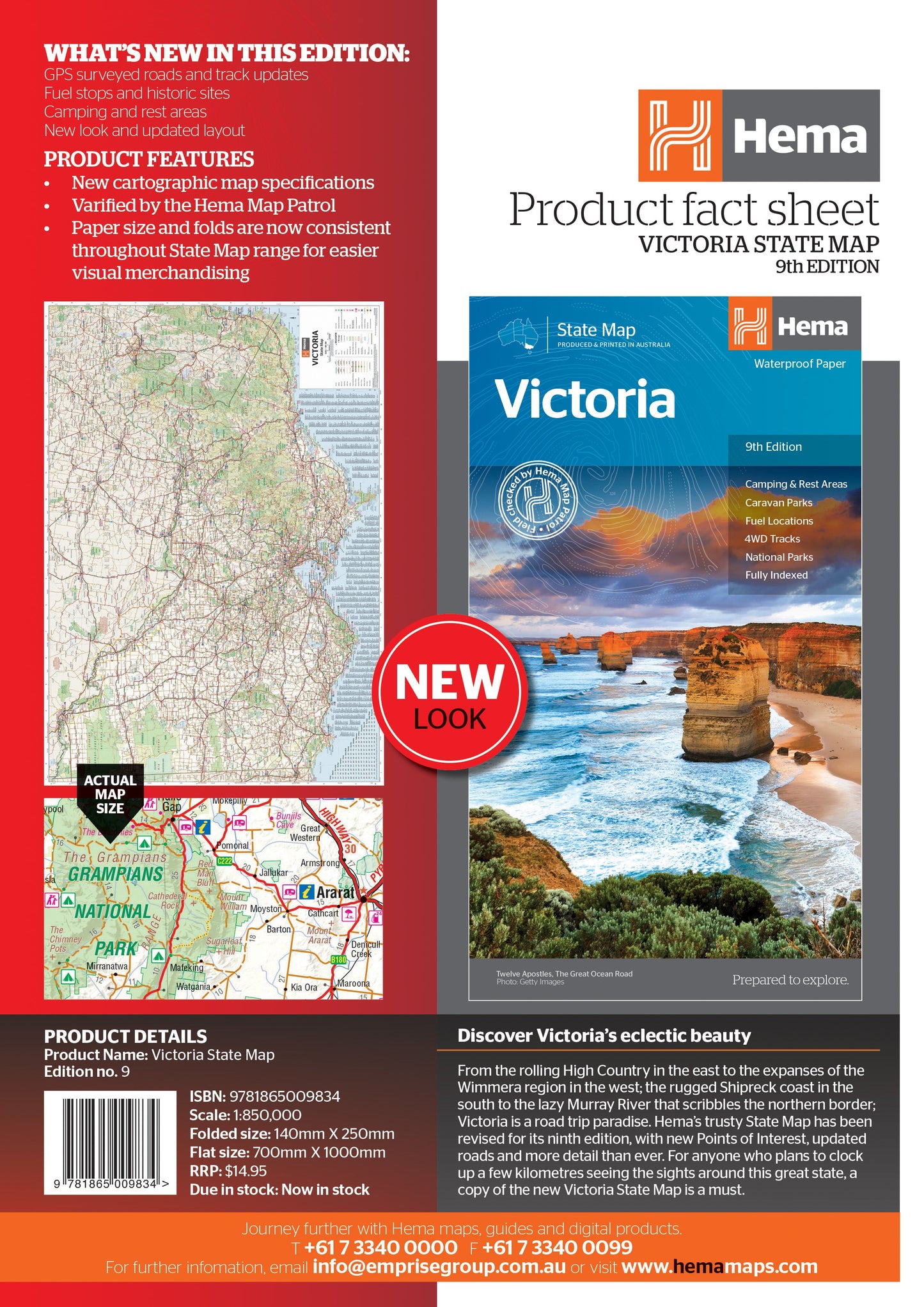 HEMA Victoria State Map Edition 9 - 9781865009834