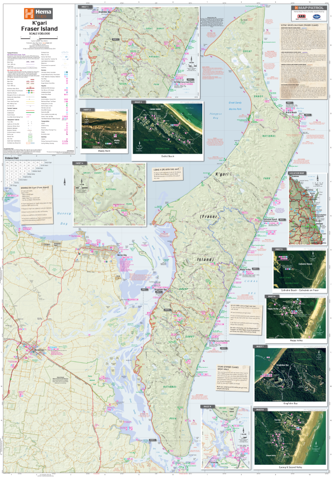 HEMA Fraser Island Map 9th Edition - 9781925195156