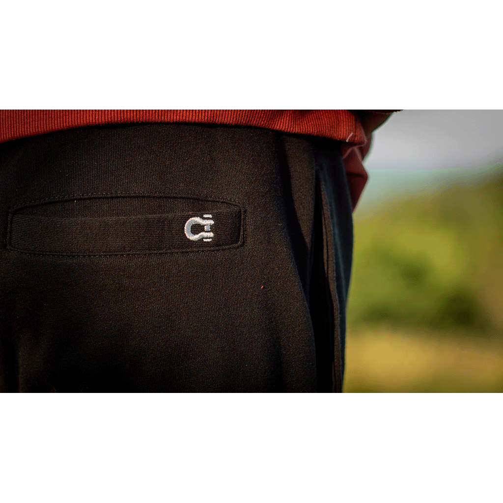 Embroidered Track Pant Slim Fit Black - SM6001BK