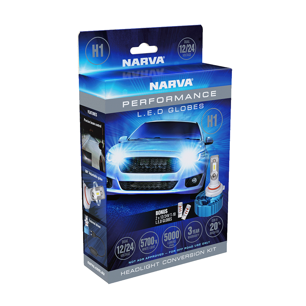 Narva H1 LED Head Lamp Conversion Kit 12/12V - 18401