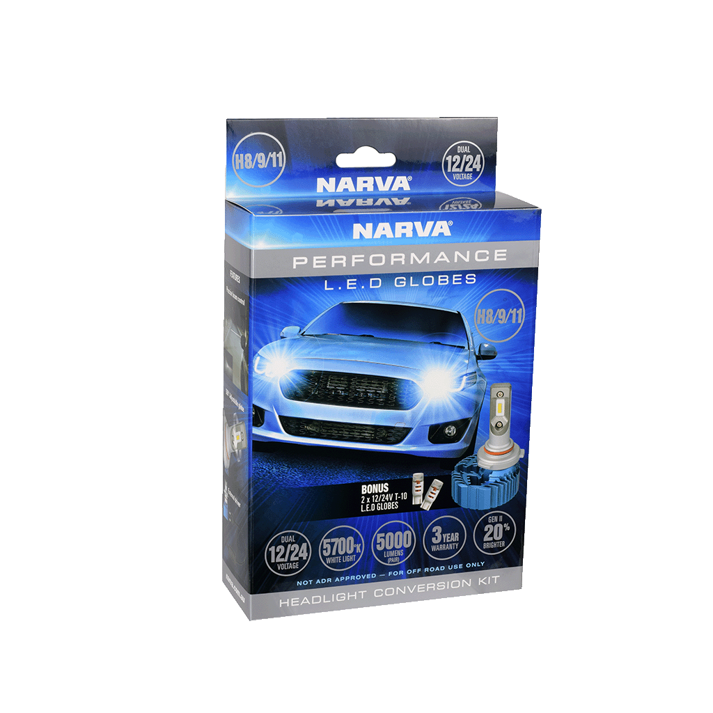 Narva H8/H9 LED Head Lamp Conversion Kit 12/12V - 18411
