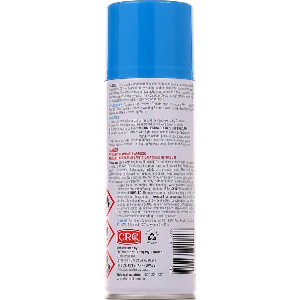 CRC Zinc It Aerosol 350G - 2085