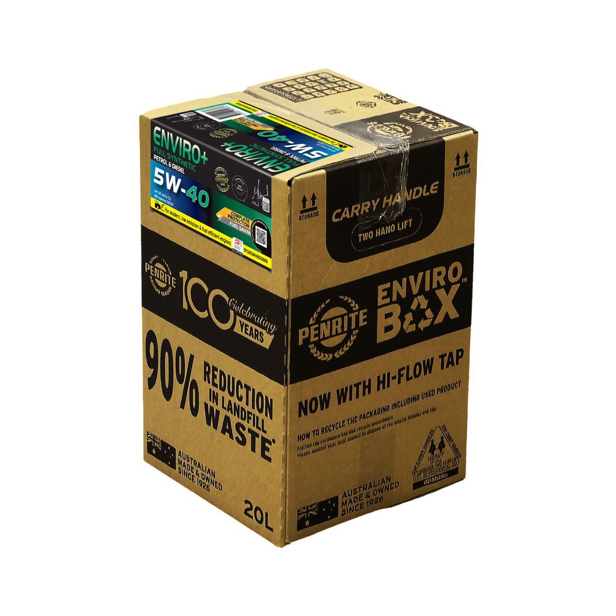 Penrite Enviro+ 5W-40 Engine Oil Enviro Box 20L - EPLUS5W40020BOX