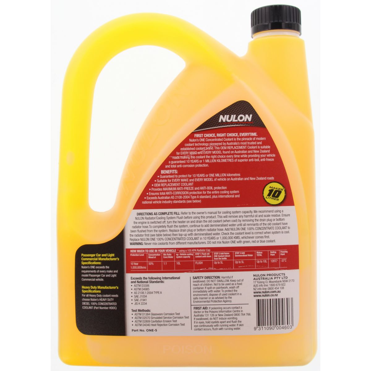 Nulon Coolant One Coolant Concentrate 5L - ONE-5