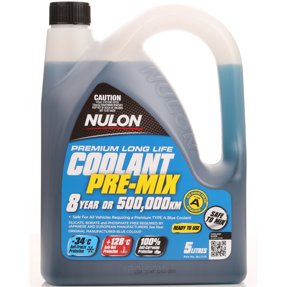 Nulon Coolant Blue Long Life Pre-mix 5L - BLLTU5