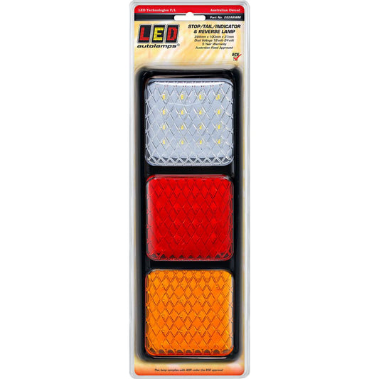 LED Autolamps 12/24V Stop/Tail/Indicator/Reverse Amber Red LED Light - 282ARWM