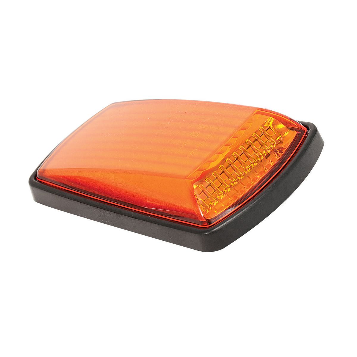LED Autolamps Multi Volt Cat6 Side Direction Indicator Amber Lens With Black Mounting Bracket - 3102BM