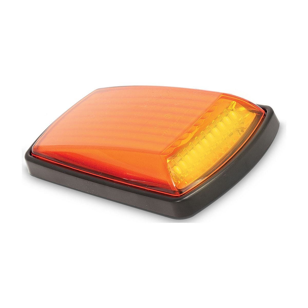 LED Autolamps Multi Volt Cat6 Side Direction Indicator Amber Lens With Black Mounting Bracket - 3102BM