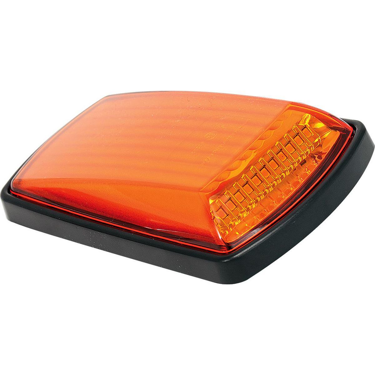 LED Autolamps Multi Volt Cat6 Side Direction Indicator Amber Lens With Black Mounting Bracket - 3102BM