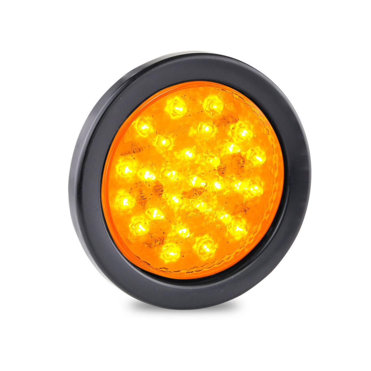 LED Autolamps LED Autolamps Indicator LED Light Round Amber Lens w/Rubber Grommet and Plug 12/24v - 110AMG