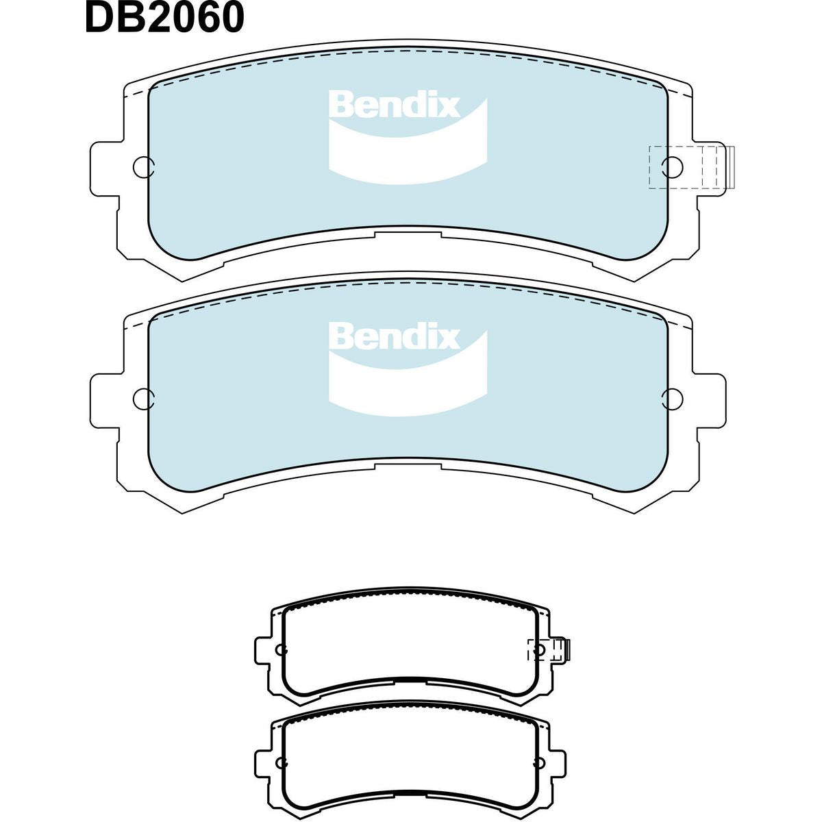 Bendix Heavy Duty Brake Pads Set Rear - DB2060HD