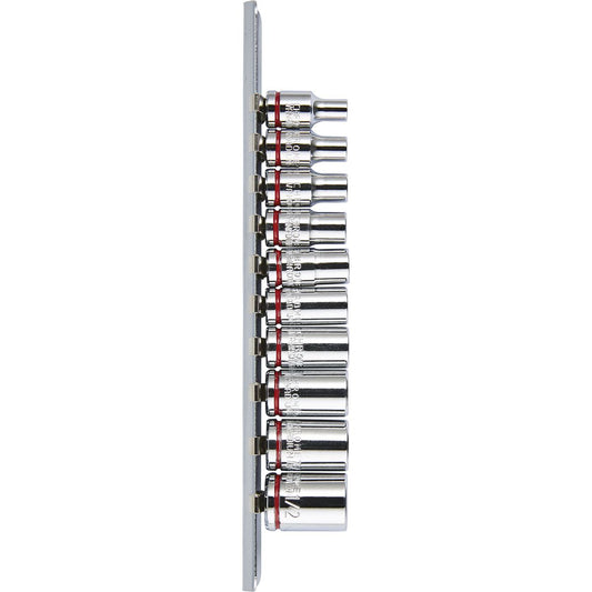 Mechpro Blue Socket Rail Set SAE 1/4In Drive 10pc - MPBSK115K