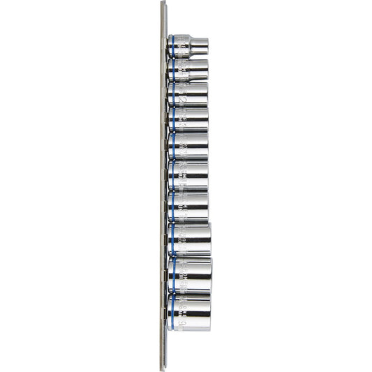 Mechpro Blue Socket Rail Set Metric 3/8In Drive 10pc - MPBSK116K
