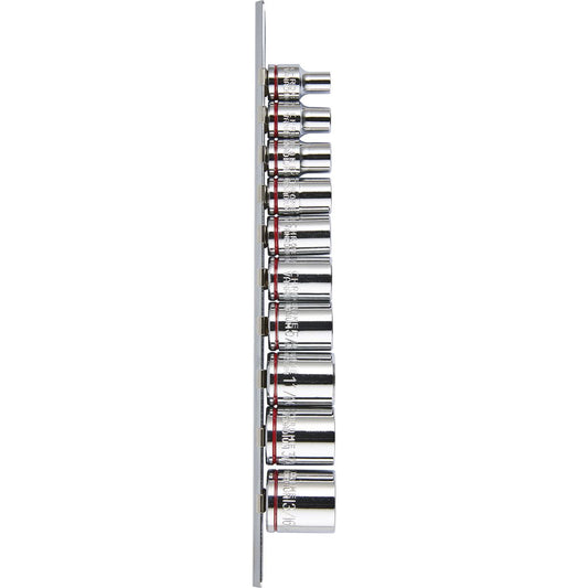 Mechpro Blue Socket Rail Set SAE 3/8In Drive 10pc - MPBSK117K