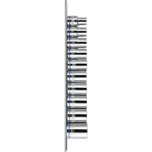 Mechpro Blue Socket Rail Set Metric 1/2In Drive 10pc - MPBSK118K