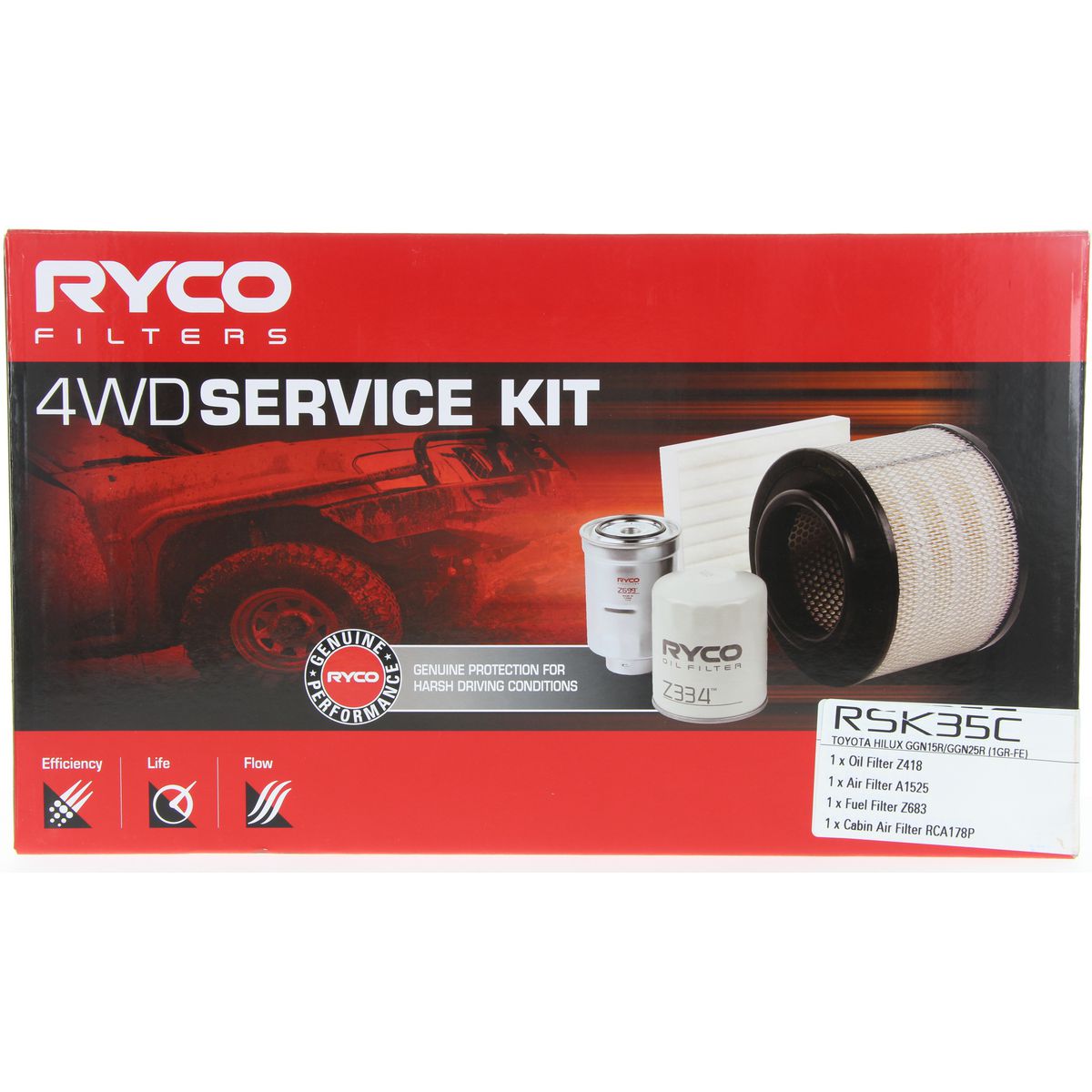 Ryco 4WD Filter Service Kit - RSK35C