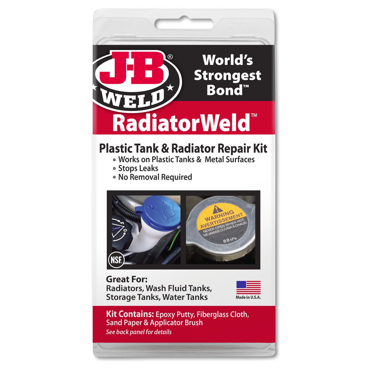JB Weld Radiatorweld Plastic Tank & Radiator Repair Kit - 2120