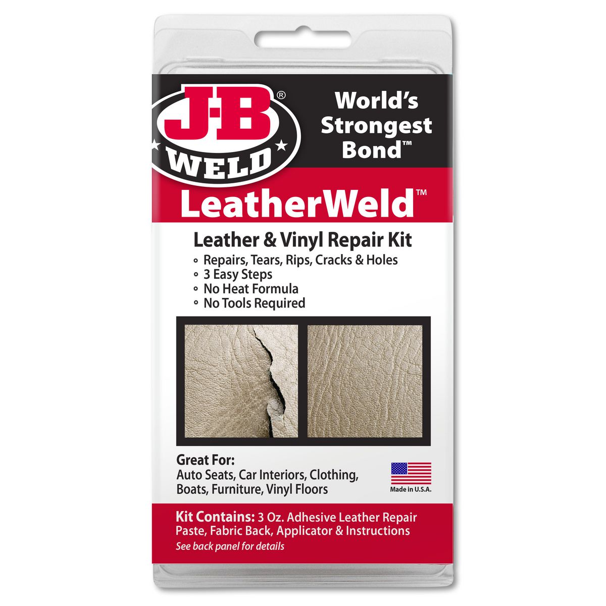 JB Weld Leatherweld Vinyl & Leather Repair Kit - 2130