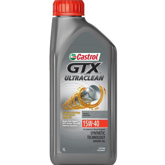 Castrol GTX Ultra Clean Semi Synthetic Engine Oil 15W-40 1L - 3414908