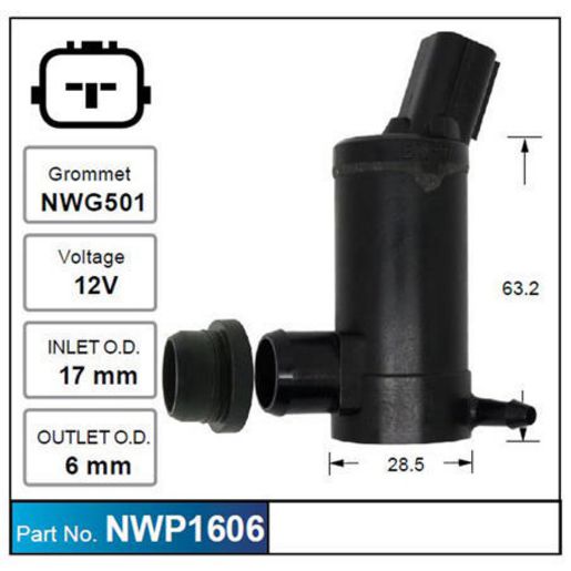 Nice Windscreen Washer Pump - NWP1606