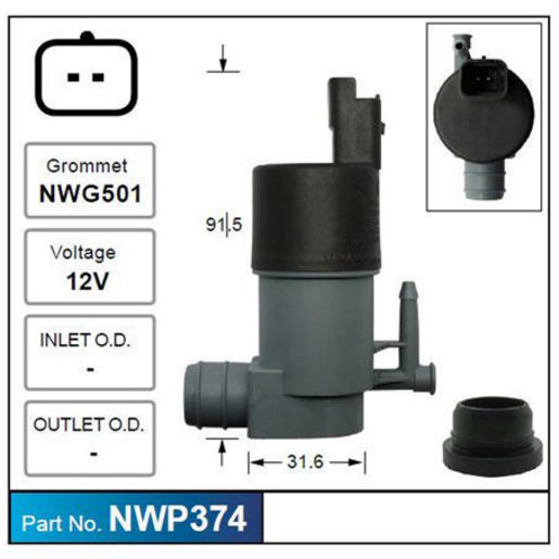 Nice Windscreen Washer Pump - NWP374