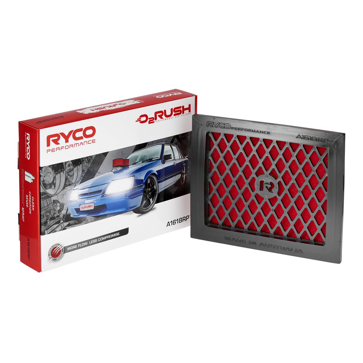 Ryco O2 Rush Performance Air Filter - A1618RP