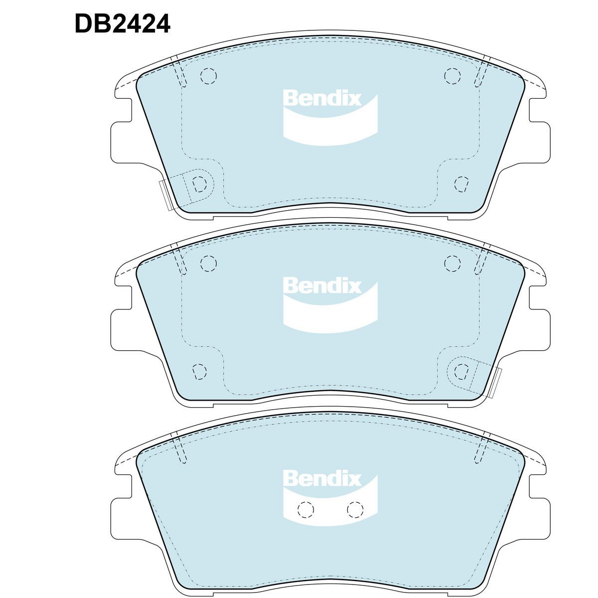 Bendix 4WD Brake Pads Set Front - DB2424-4WD