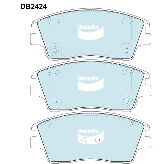 Bendix 4WD Brake Pads Set Front - DB2424-4WD