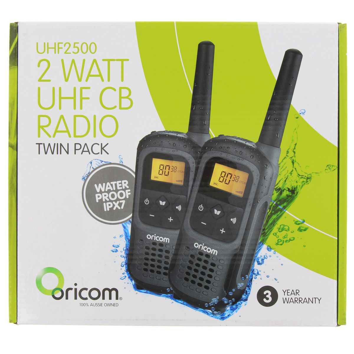 Oricom Handheld UHF Twin Pack - UHF2500-2GR