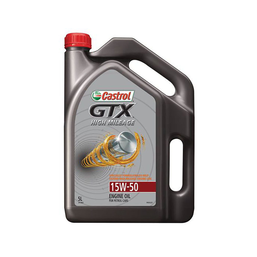 Castrol GTX High Mileage 15W50 Engine Oil 5L - 3413802