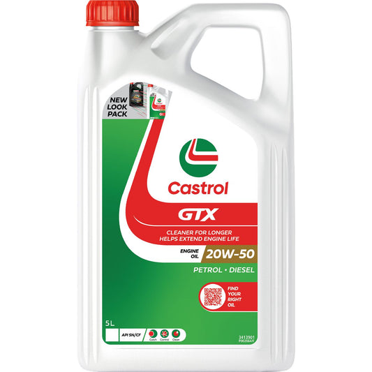 Castrol GTX Premium Mineral Engine Oil 20W-50 5L - 3413901