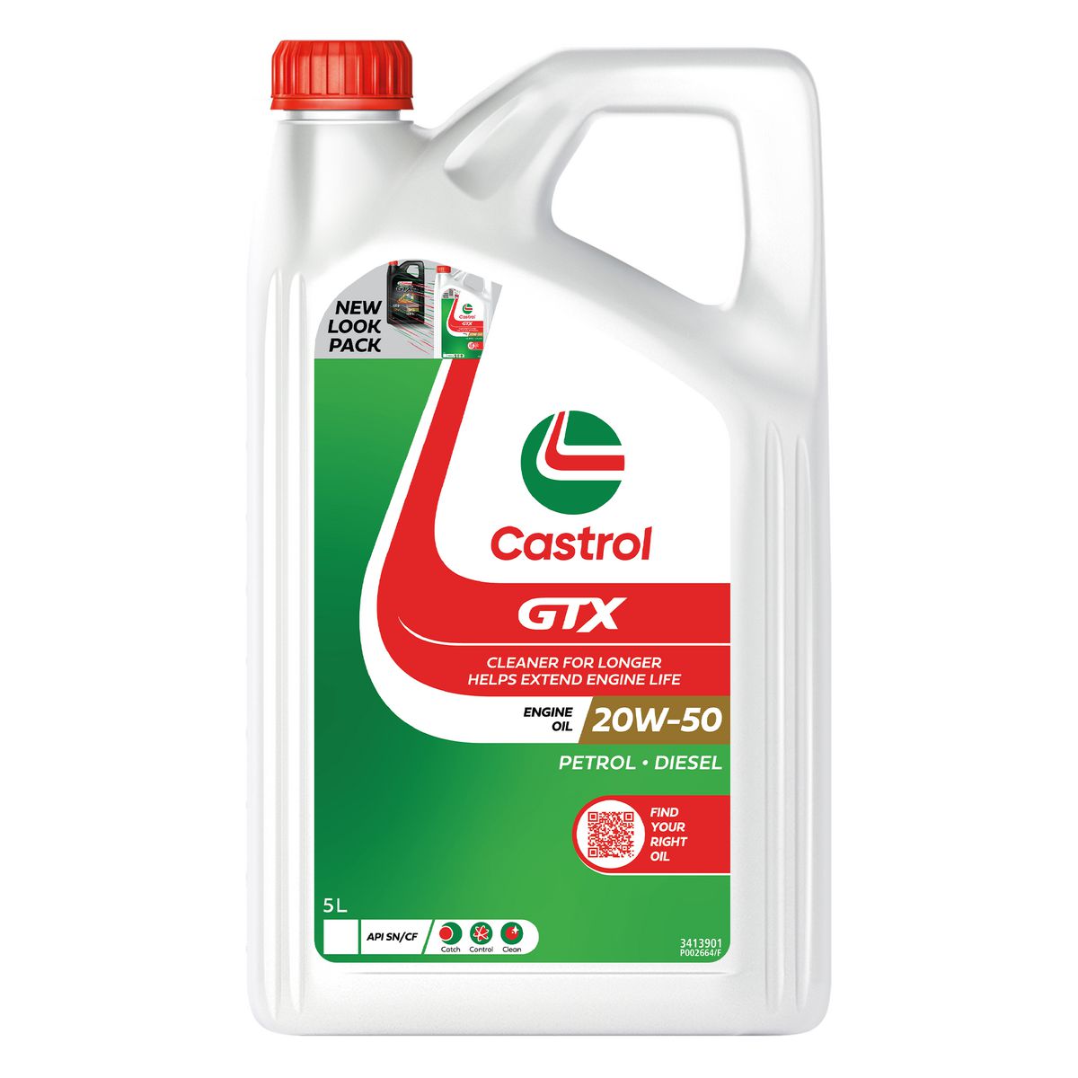 Castrol GTX Premium Mineral Engine Oil 20W-50 5L - 3413901