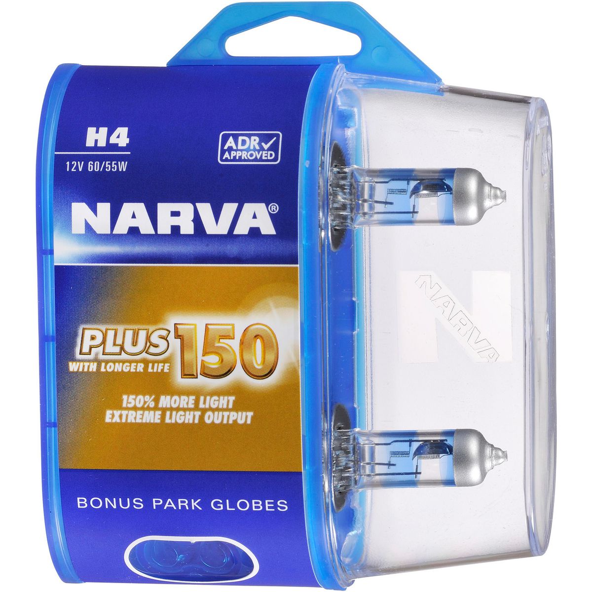 Narva H4 12V P43T PLUS150 Twin pack - 48382BL2