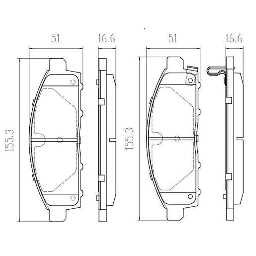 RDA GP Max Brake Pad Set Front - RDB2053