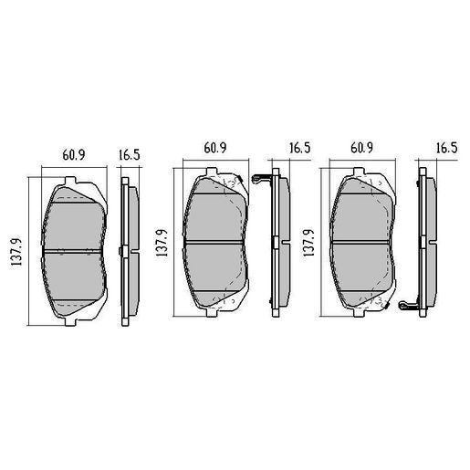 RDA GP Max Brake Pad Set Front - RDB2055