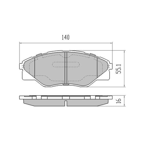 RDA GP Max Brake Pad Set Front - RDB2057