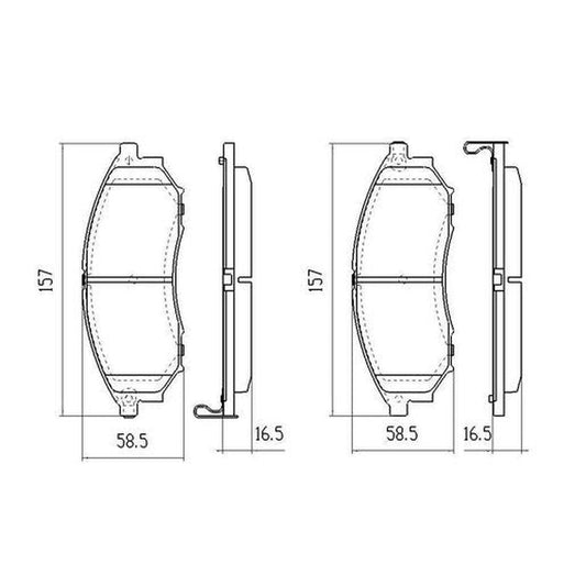 RDA Phantom Ceramic Brake Pad Set Front - RDC2062