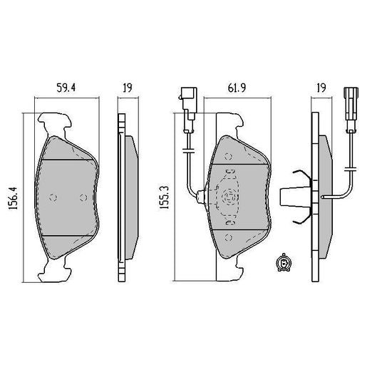 RDA GP Max Brake Pad Set Front - RDB2065