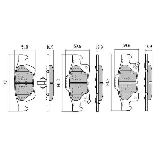 RDA GP Max Brake Pad Set Rear - RDB2178