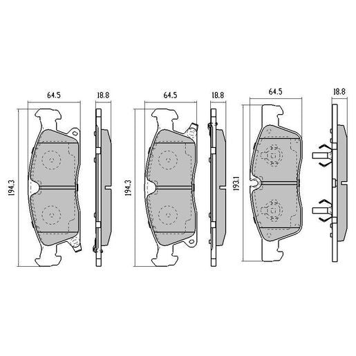 RDA GP Max Brake Pad Set Front - RDB2186