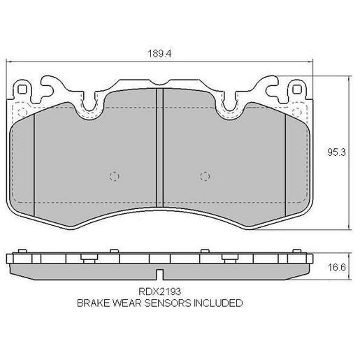 RDA GP Max Brake Pad Set Front - RDB2193