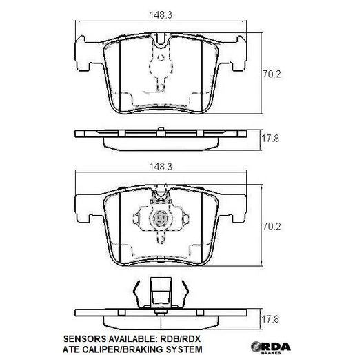 RDA GP Max Brake Pad Set Front - RDB2221