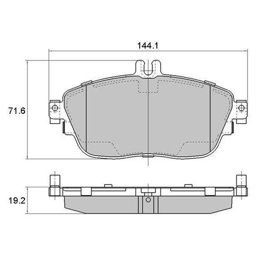 RDA GP Max Brake Pad Set Front - RDB2229