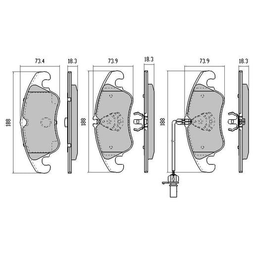 RDA GP Max Brake Pad Set Front - RDB2242