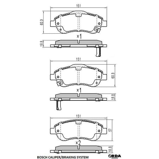 RDA GP Max Brake Pad Set Front - RDB2399