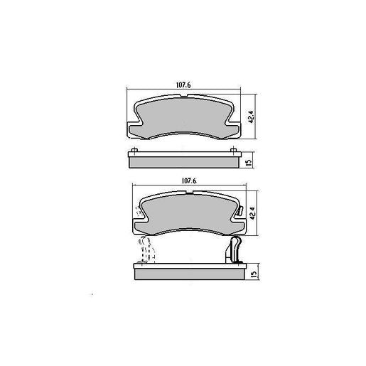 RDA GP Max Brake Pad Set Rear - RDB422