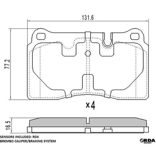 RDA Brakes Extreme Brake Pad Set Front - RDX2274SM