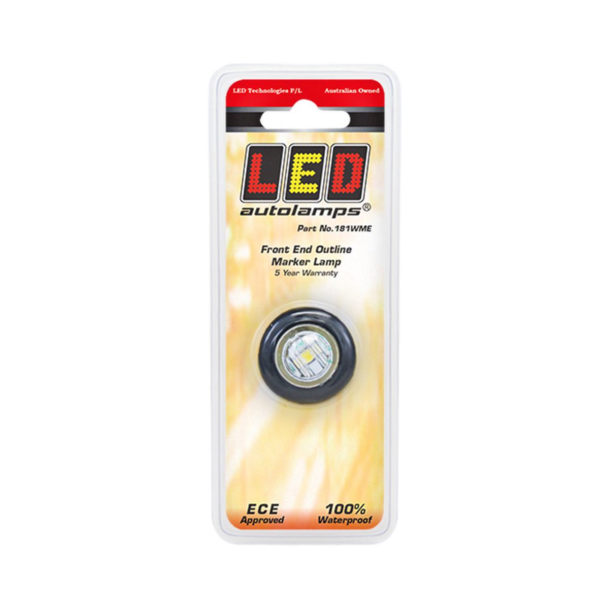 LED Autolamps 12/24V White LED Front End Outline Marker Lamp - 181WME