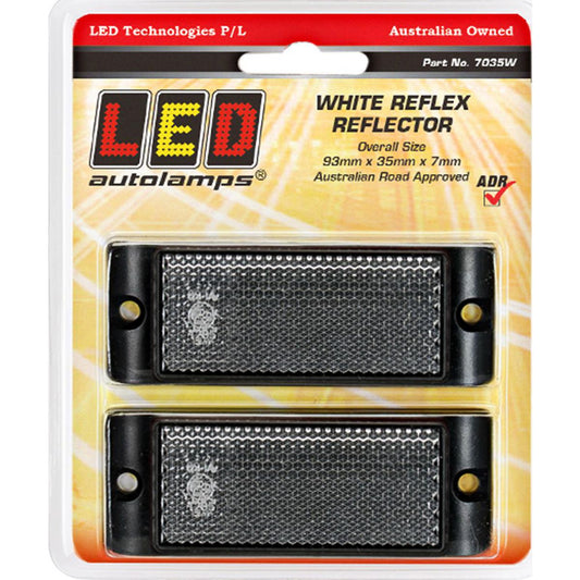 LED Autolamps White Reflector With Mounting Bracket - 7035W
